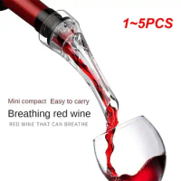 1~5PCS Stainless Steel Wine Decanter Fast Decanter Mini Wine Filter Air Intake Bottle Pourer Aerator for Home Bar Wine Decanter