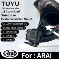 Customized CNC Aluminium Helmet Chin Mount For Arai Tour Cross 5 XD-5 X5 Tour Cross3 X4 Rx7x for GoPro Insta360 DJI Accessory