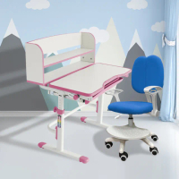 【E-home】粉紅TUYO圖幼兒童成長桌椅組(兒童書桌 升降桌 書桌)
