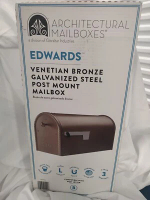 Gibraltar Edwards Venetian Bronze Steel Post Mount Mailbox EM160VBAM Gibraltar