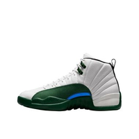 Sepatu Basket Pria Air Jordan 12 Retro Men's Basketball Shoes - Summit White/Gorge Green (CT8013-103