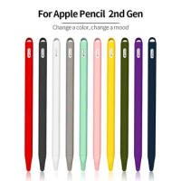 Silicone Case For Apple Pencil 2nd Generation Case For iPad Pencil 2 Cap Tip Cover Holder Tablet Touch Pen Stylus Pouch Sleeve