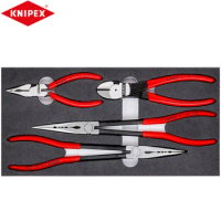 KNIPEX 00 20 01 V16 Tool Set Automotive Tools - 4 Piece Two Color Closed Cell Foam Clear And Orderly Storage Location Of Tools