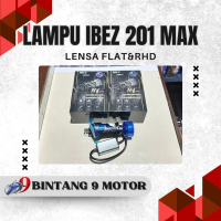 LAMPU IBEZ 201 MAX LENSA FLAT&RHD-BINTANG SEMBILAN MOTOR