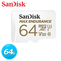 【現折$50 最高回饋3000點】SanDisk MAX ENDURANCE microSDHC 64GB 極致耐久監控記憶卡
