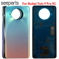 New For Xiaomi Redmi Note 9 Pro 5G Back Battery Cover Door Rear Housing Case For Redmi Note 9 Pro 5G Battery Cover