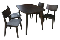 【尚品傢俱】KM-71 狄娜 4.2尺胡桃色全實木餐桌~另有實木餐椅、皮餐椅~
