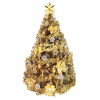 【摩達客】耶誕-5尺/5呎-150cm台灣製豪華版氣質霧金系裝飾聖誕樹(含金色系配件組/不含燈/本島免運費)