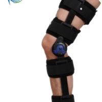 Orthopedic Knee Support Knee Orthosis Hinged ROM Knee Brace Angle Adjustable Stabilizer Wrap Sprain Post-Op Hemiplegia Flexion