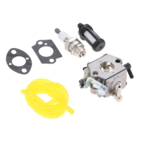 1 Set Carburetor with Fuel Filter Tune Up Kit for Tillotson HU-40D, Stihl 028 028AV 028WB 028Q 028W Super Chainsaw Walbro WT-16B