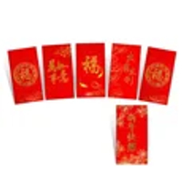 ซองอั่งเปา พิมพ์ทอง Mayflower ENC2.1-2.6 สีแดง (6ซอง/แพ็ค)