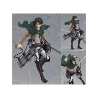 In Stock Original MaxFactory Figma Attack On Titan Levi No.213 Ackerman Attack On Titan Anime Action Collection Figures