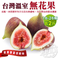 【WANG 蔬果】台灣溫室新鮮無花果2斤x2盒(約18-26顆/盒_非冷凍)
