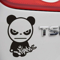 HI PANDA熊貓車貼 可愛卡通熊貓 搞笑熊貓 車身貼 車尾貼 汽車貼紙 遮刮痕 機車 重機 沂軒精品A0190-2