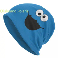 Anime Cookie Monster Cute Bonnet Hat Knit Hat Hip Hop Outdoor Skullies Beanies Hats Unisex Warm Multifunction Caps