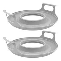 2 Pack Microwave Bowl Holder With Handles - Microwave Cool Plate,Microwave Bowl Holder Microwave Tray