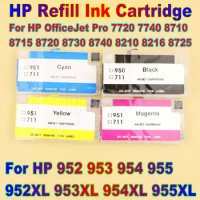OfficeJet Pro Ink Cartridge For HP Refill Ink Cartridge For HP 7720 7740 8710 8715 8720 8730 8740 8210 8216 8725 Printer Parts
