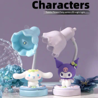 Cute Cartoon Kawaii Sanrioed Kuromi Cinnamoroll Flower Fairy Mini LED Night Light Decoration Model Toys Gift