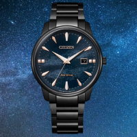 CITIZEN星辰錶 PAIR對錶 BM7595-89L 光動能天川銀河情侶對錶 男款 39.2mm