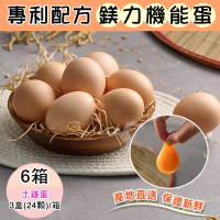 【禾鴻x鈞安牧場】專利配方鎂力機能蛋(土雞蛋8顆x3盒x6箱 共144顆)