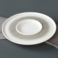 密胺菜盤仿瓷餐盤塑料圓盤商用圓形盤子拼盤火鍋餐具創意魚生拼盤