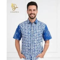 TUNIK BATIK GIPSI GARUTAN 02| DRESS BATIK WANITA MODEL FLUI S . Kemeja Biru Bca 01