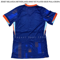 Jersey Baju Bola Negara Player Issue PI Belanda Away Kit Tandang Biru Piala Eropa 2024 2025 New Shir