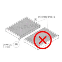 [EE LIFE DESIGN]  PANGKAL DIVAN SEPARUH QUEEN / SEPARUH BAHAGIAN DIVAN  // 1/2 QUEEN DIVAN BASE/  HA