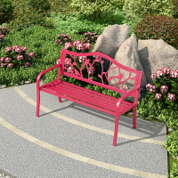 紫葉公園椅戶外休閑長椅庭院小區廣場園林鐵藝雙人靠背休閑休息椅