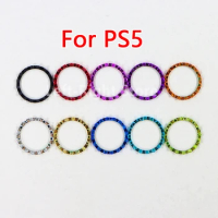 6PCS Chrome Plating Thumbstick Accent Rings For Sony Playstation 5 PS5 Controller Replacement Parts