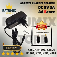 Adaptor Charger Speaker Advance DC 9V 3A Premium K1203, K1204, K1206, K1501, K6D, K8D, K881