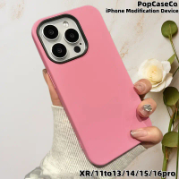 Ốp điện thoại từ iPhone XR/11 đến 13/14/15/16 Pro, phong cách học sinh đơn giản với khung màu đen và