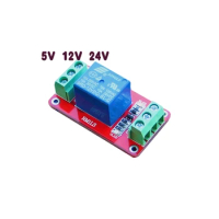 5V/12V/24V 1 Channel Relay Module Low Level Trigger Bidirectional Terminal Expandable Relay Board with Red and Blue Signal Light