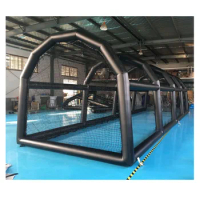 Portable Visual Baseball Practice Simulator Cage Reality Inflatable Golf Training Simulator Tent With High Impact Screen