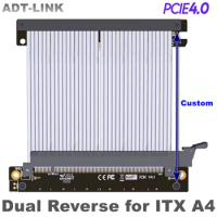ADT-Link New PCI Express 4.0 X16 Riser Cable [RTX 3090 3060 RX6900XT Tested] PCIe 16x Riser Extender Gen4 GPU for ITX A4 Mini PC