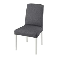 BERGMUND 餐椅, 白色/gunnared 灰色