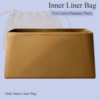 Nylon Purse Organizer Insert for Loewe Flamenco Purse Mini Handbag Inner Liner Bag Cosmetics Storage Medium Zipper Bag Organizer