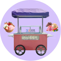2023 Commercial Use Ice Cream Meat Freezer Display Chest Deep Freezer Europe Popsicle Vending Van for Sale