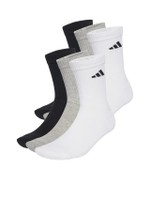 ถุงเท้ายูนิเซ็กส์ ความยาวครึ่งแข้งนุ่มสบาย (6 คู่) รุ่น JW6008 สี White / Black / Medium Grey Heathe