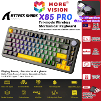 ATTACK SHARK X85 PRO Papan Kekunci Mekanikal Tanpa Wayar Tri-Mod USB Bluetooth Gaming Hot-Swap denga