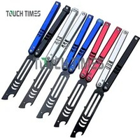Yuppie Mako V4 Clone Balisong Flipper Butterfly Trainer Knife Bottle Opener Aluminum Handle Balisong Trainer in Sports&amp;Outdoor