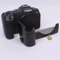 PU Leather Camera Half Body Case For Canon EOS R8 EOSR8 Battery Opening Bottom Cover