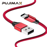 PUJIMAX Nylon Braided USB Cable TypeC Cable For Samsung S10 S9 S8 Galaxy For Huawei LG HTC 10 Macbook Xiaomi Mi8 A1Charging Cord