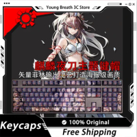 Custom Kirin R Yato Arknights Keycaps Mechanical keyboard Kit Keycap Kawaii Light Transmission PBT Keycap Set Gamer Accessories