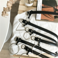 軟皮復古吊墜皮帶女韓國潮流時尚個性簡約百搭褲腰帶學生INS風細