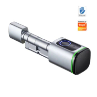 Europe Standard TTLock Tuya Ble Biometric Fingerprint Door Lock Electric Cylinder Smart Locks