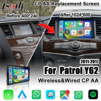Lsailt 8 Inches CP AA HD Screen for Nissan Patrol Y62 2011-2017 Infiniti M G with USB Car Play Videos