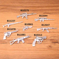 Antique silver pistol submachine gun sniper rifle gun Firearms Charms DIY Pendant Bracelet Necklace Earring For Jewelry Making
