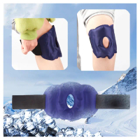 【SPORT】膝蓋手肘關節冷敷降溫凝膠冰袋綁帶 可重複使用物理冰敷袋 冷敷墊