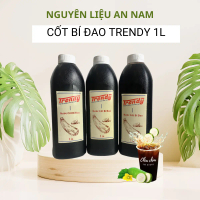Cốt bí đao Trendy chai 1 lít pha trà bí đao hạt chia thơm ngon, chuẩn vị Nước Trà Tea